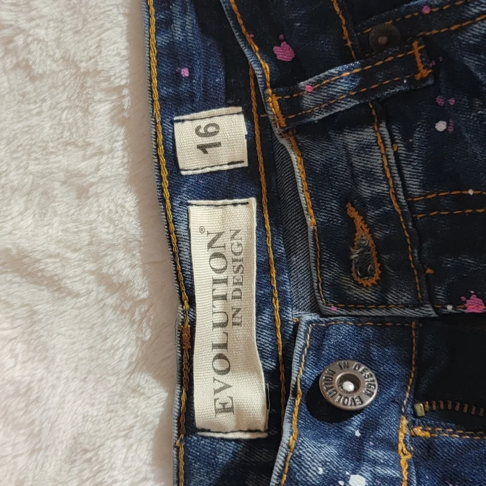 Evolution in Design Girls Blue Jeans Stretch Size 16 Girl Regular Length - Picture 4 of 9